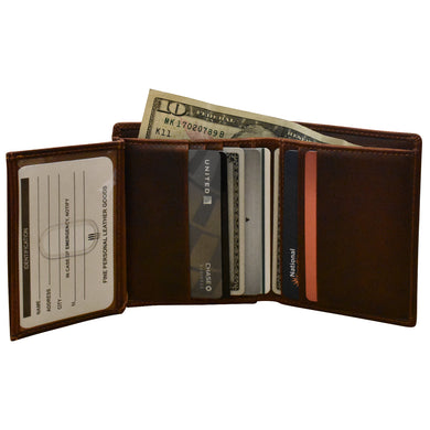 Cheyenne Extra Page ID 2-Fold Leather RFID Wallet