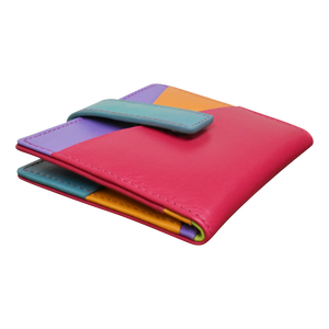 Mini Asymmetric Card Wallet w/Tab-RFID by ILI New York