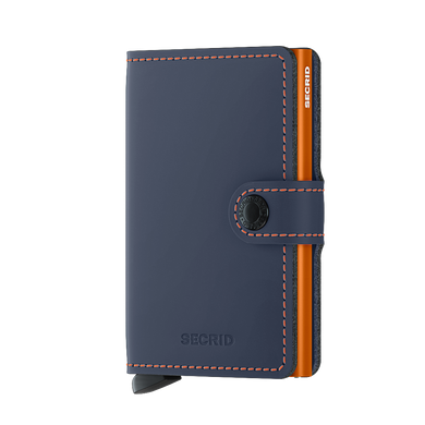 SECRID Mini Wallet Matte Night-Blue & Orange
