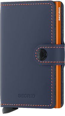 SECRID Mini Wallet Matte Night-Blue & Orange
