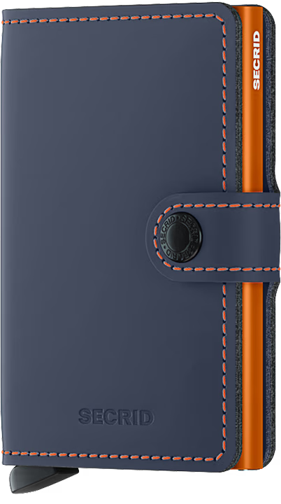 SECRID Mini Wallet Matte Night-Blue & Orange