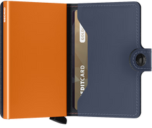 SECRID Mini Wallet Matte Night-Blue & Orange