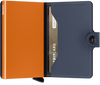 SECRID Mini Wallet Matte Night-Blue & Orange