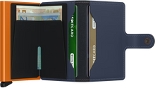 SECRID Mini Wallet Matte Night-Blue & Orange