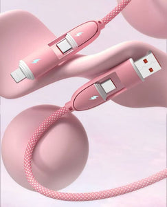Tech Trendz 4 in 1 USBC Cable: 3 ft.