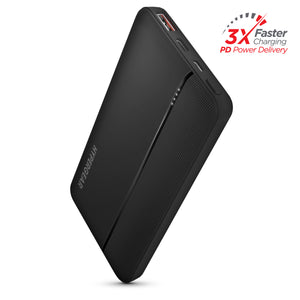 Hypercell 10,000mAh | Fast Charge Power Bank with 20W USB-C PD | Black