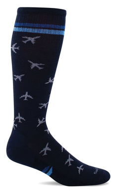 Men's In Flight | Moderate Graduated Compression Socks: Navy