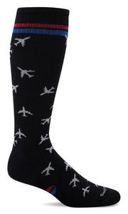 Men's In Flight | Moderate Graduated Compression Socks: Black