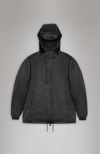 RAINS: Storm Breaker Zip Rain Jacket Black