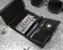 Pularys Modern Traveler Wallet with Retro 51 Pen Black