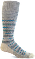 Sockwell Women's Mini Fairisle | Moderate Graduated Compression Socks: Barley