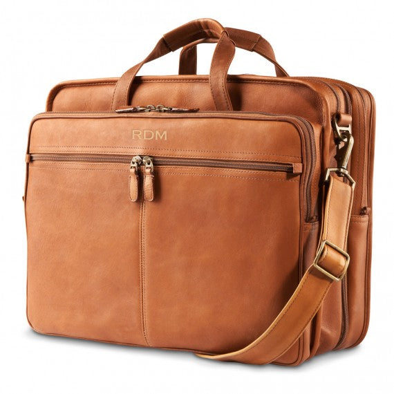 Leather Two Compartment Brief by Dorado