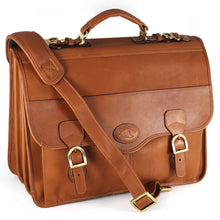 Leather Flap Computer Brief by Santa Fe