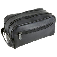 DayTrekr Colombian Leather Double Zip Travel Kit