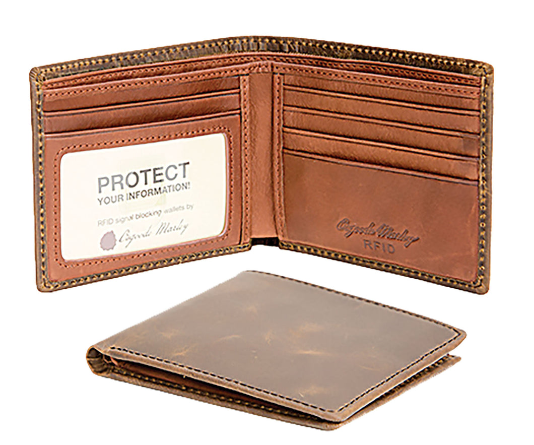 Osgoode Marley RFID-Blocking Distressed Leather Thin-fold Wallet