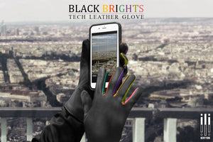 ILI Ladies Leather Gloves: Black Brights