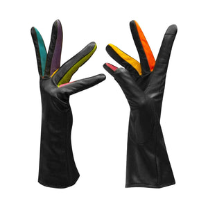 ILI Ladies Leather Gloves: Black Brights